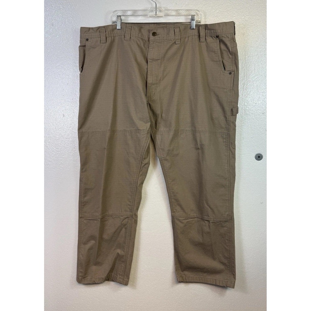 Key Double Knee Carpenter Pants Mens Sz 50x32 Tan Ripstop‎ Utility Work